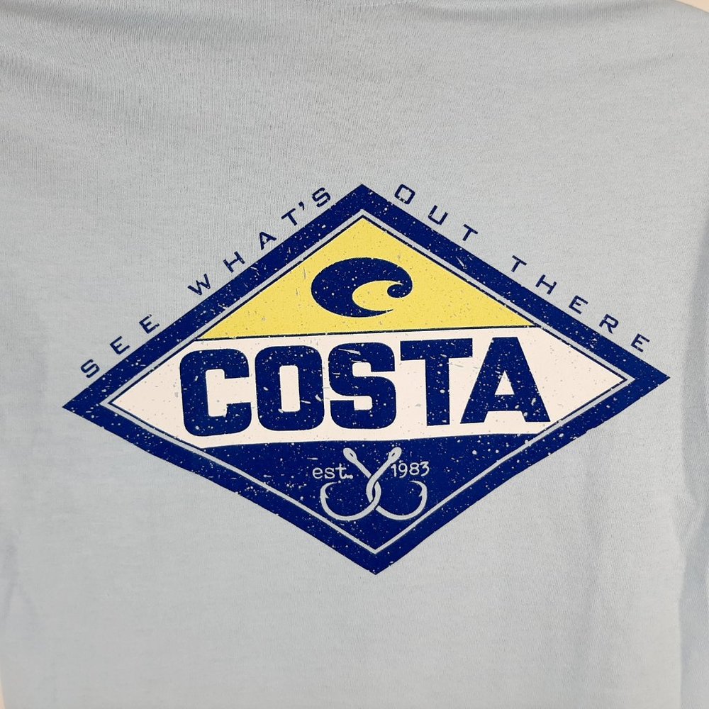 Costa Del Mar Men's T-shirt Size Medium Light Blue - Picture 2 of 3